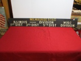 Milwaukee Road Illinois/Wisconsin Division Hand Painted Sign