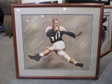 Autographed Crazy Legs Hirsch Framed Print by J. Foster