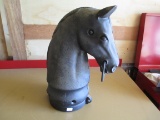Heavy Duty Cast Iron Horse Head Hitching Post Topper