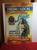 Lithia Beer Advertising on Plastic