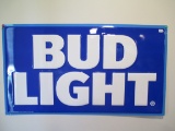 Bud Light Embossed Tin Advertising Sign