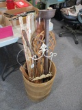 Wooden Primitive Bucket with Contents