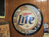 Miller Lite Round Advertising Mirror