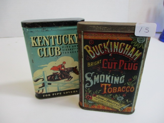 Vintage Pipe & Cigarette Tobacco Advertising Tins-Lot of 2