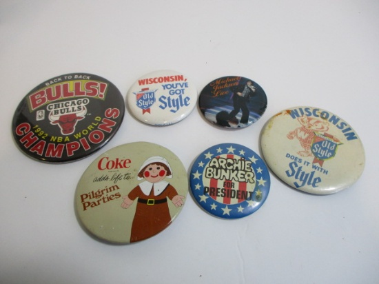 Mixed Advertising Button Lot