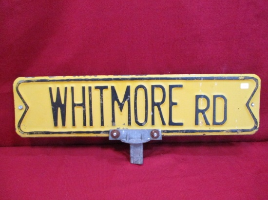 Early Two Sided "Whitmore Road" Embossed Steel Road Sign