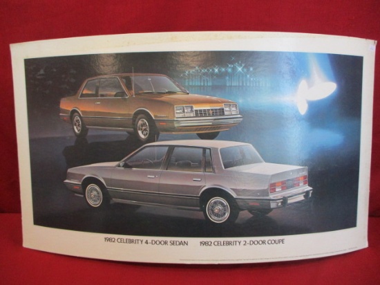 1982 Chevy Celebrity Dealer Advertising Cardstock Poster