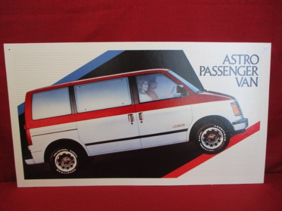 1980's Chevy Astro Van Dealer Advertising Cardstock Poster