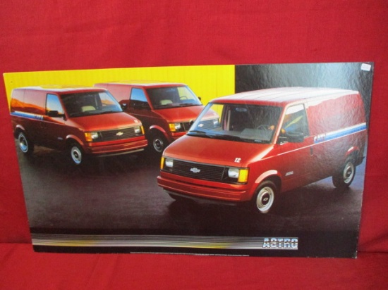 1980's Chevy Commercial Astro Van Dealer Advertising Cardstock Poster