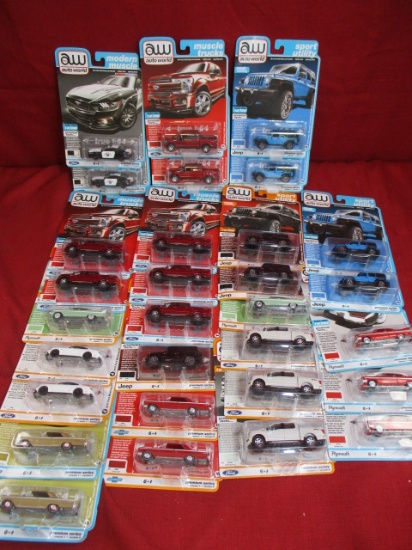 Auto World Die Cast Cars-Lot of 30