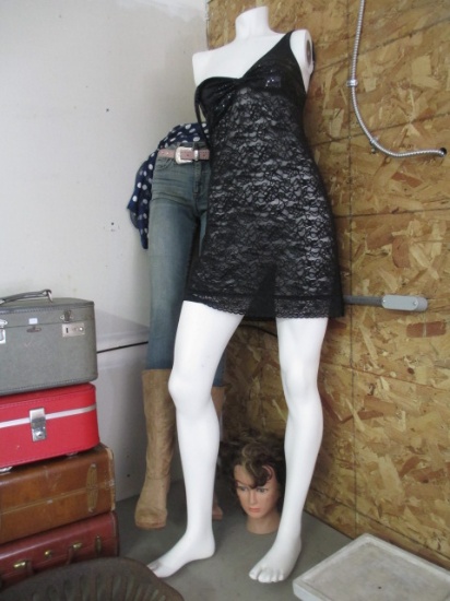 60" Mannequin w/ Black Negligee +More