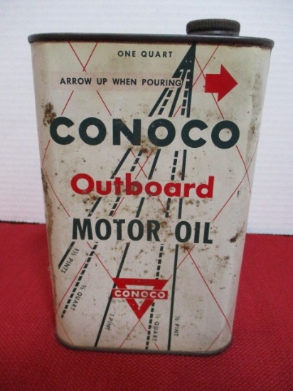 Conoco Outboard Motor Oil Advertising Can