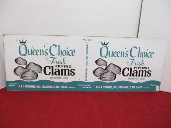 "Queens Choice" Unrolled 1 lb Tin Lithograph Can