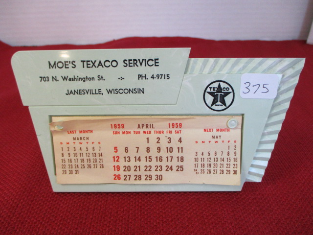 1959 Texaco Service Station Calendar | Proxibid