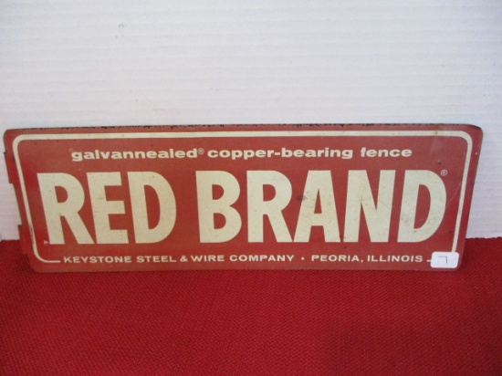 "Red Brand" Metal Two Sided Fence Sign