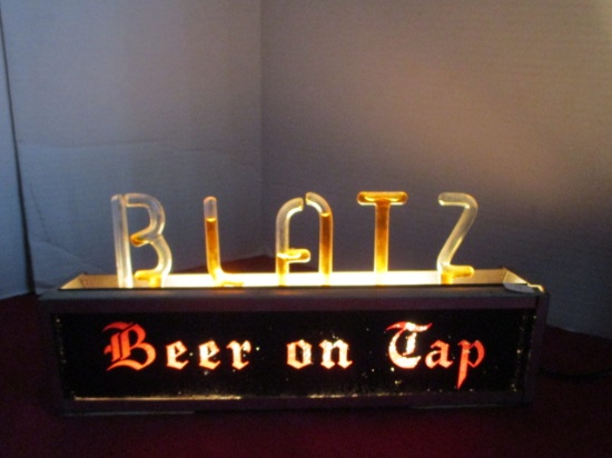 Blatz Bubbler Style Advertising Light