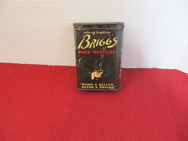 Briggs Pipe Mixture Advertising Tin-Full of