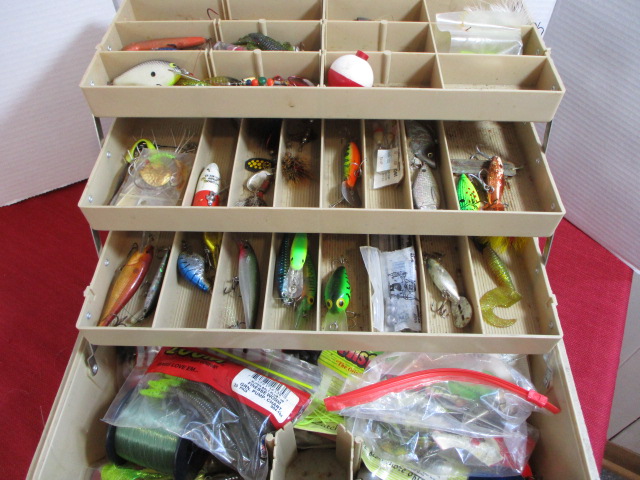 Wood Stream Tackle Box w/ Contents