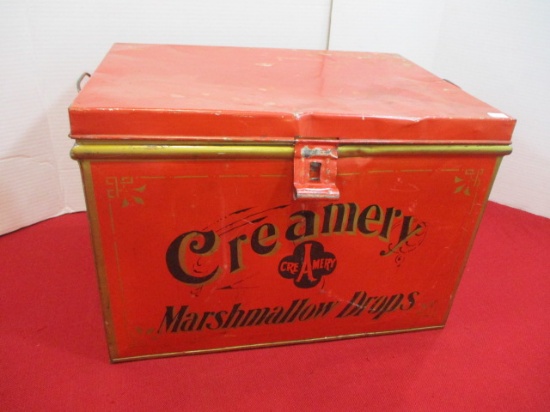 Early Creamery Marshmallow Drops Advertising Tin