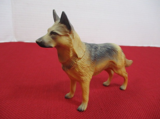 Vintage German Sheppard Plastic Resin Dog Figure