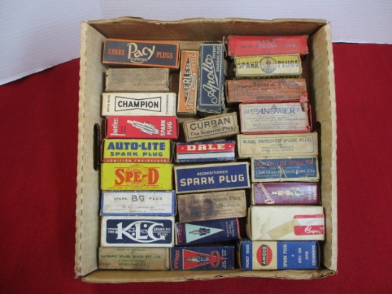Vintage Advertising Spark Plug Boxes-lot of 26