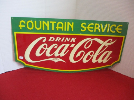 2007 Coca-Cola Embossed Tin Advertising Sign