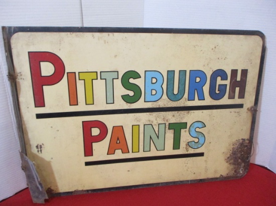 Pittsburg Paints Original 2-Sided Metal Flange Sign