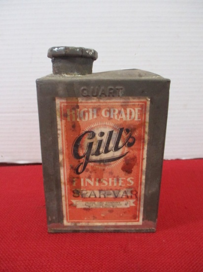 Gill's Varnish Wisconsin Rapids, WI 1 Quart Advertising Can