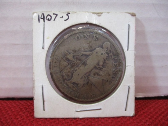 1907-S Silver One Peso Coin