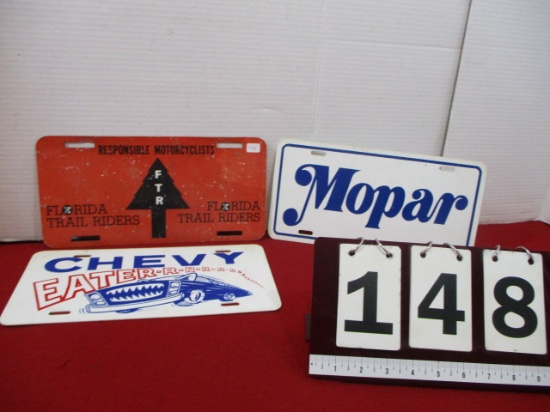 Mixed Novelty License Plates-Lot of 3