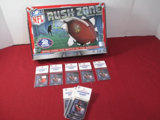 NFL Rush Zone Board Game w/ Bonus Refrigerator Magnets