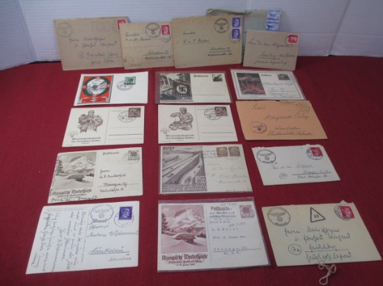 WWII Postcards & Letters w/ Stamps