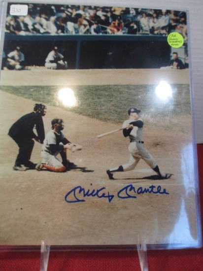 8"X10" Autographed Photo-Mickey Mantle