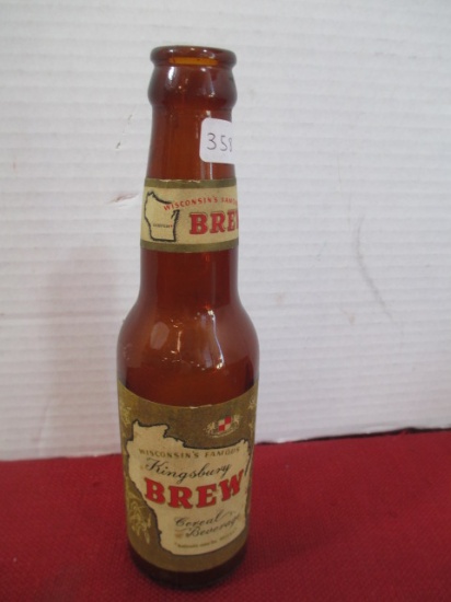 Kingsbury Brew Original Paper Label Advertising Bottle