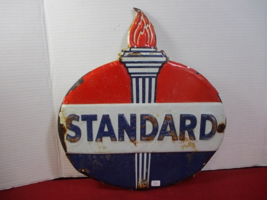 Standard Oil Painted Metal Advertising Torch Sign