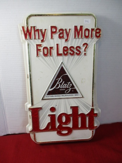 Blatz Light Advertising Sign
