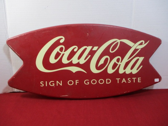 1996 Coca-Cola Fishtail Advertising Sign