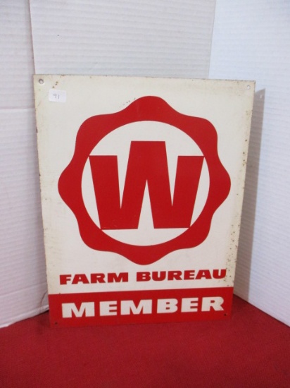 Original Farm Bureau Tin Advertising Sign