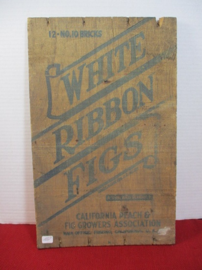 White Ribbon Figs Box End Advertising