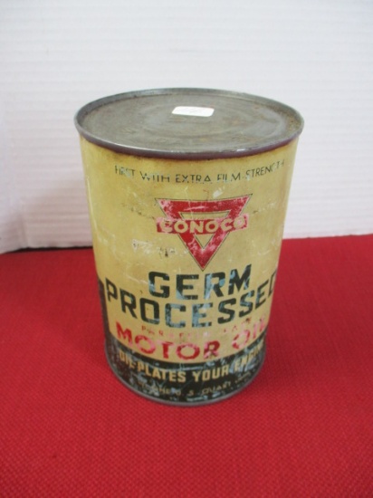 Conoco Germ Processed Motor Oil One Quart Advertising Can