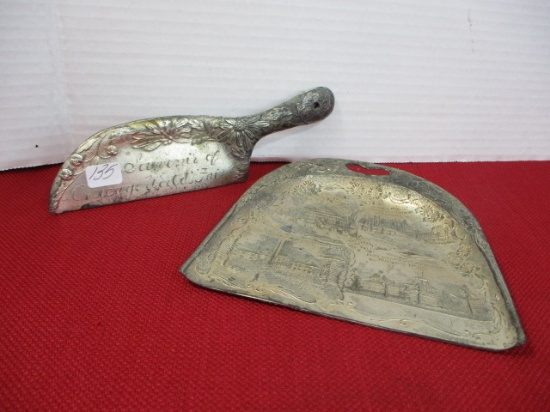 Chicago Worlds Fair Advertising Crumb Knife and Pan.