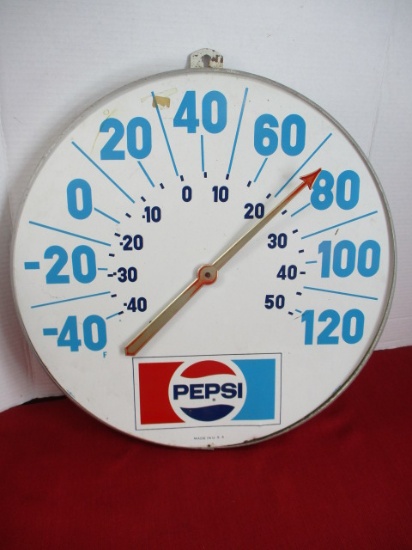 Pepsi-Cola Large 18" Vintage Thermometer