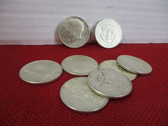 1964 John F Kennedy Silver Half Dollars-Lot of 8