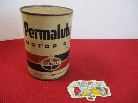 Standard Permalube Advertising One Quart Can
