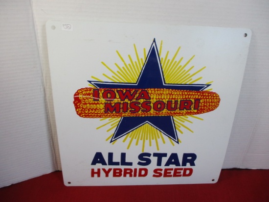 Iowa Missouri All Star High Bred Metal Advertising Sign