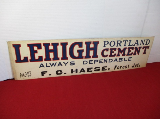 *Lehigh Portland Cement Original Cardstock Advertising Sign