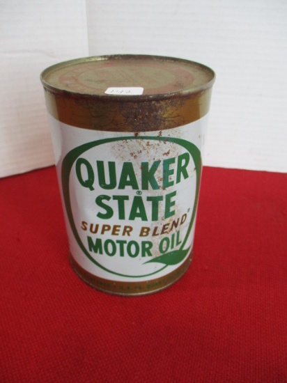 Quaker State Super Blend1 Quart Advertising Can w/ Contents-C