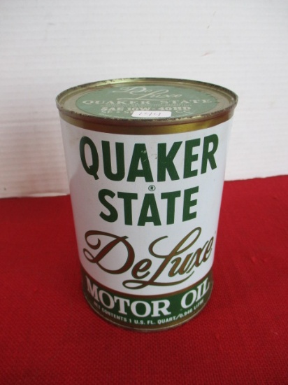 Quaker State Deluxe 1 Quart Advertising Can w/ Contents