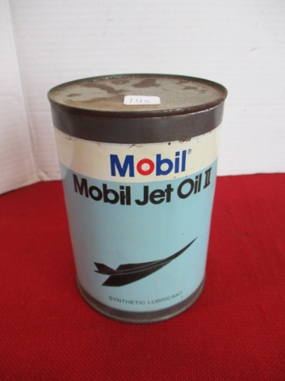 *Mobil Jet Oil II 1 Quart Advertising Can w/ Contents