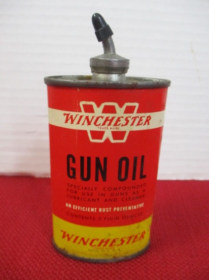 Winchester Gun Oil Lead Top Oiler Advertising Can